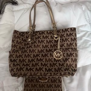Michael Kors tote and wallet